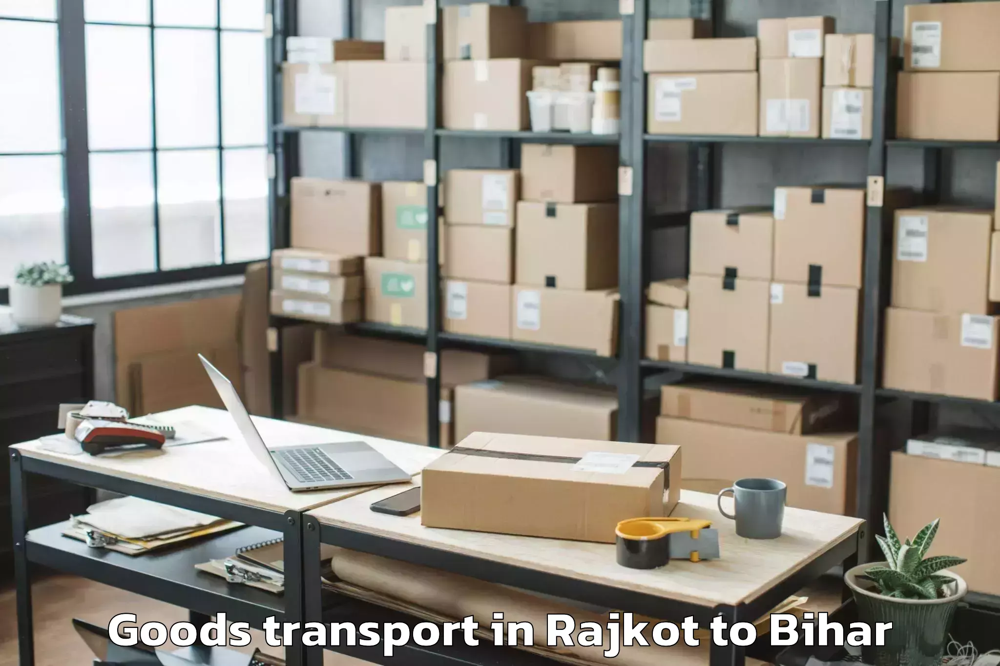 Easy Rajkot to Lalit Narayan Mithila Universi Goods Transport Booking